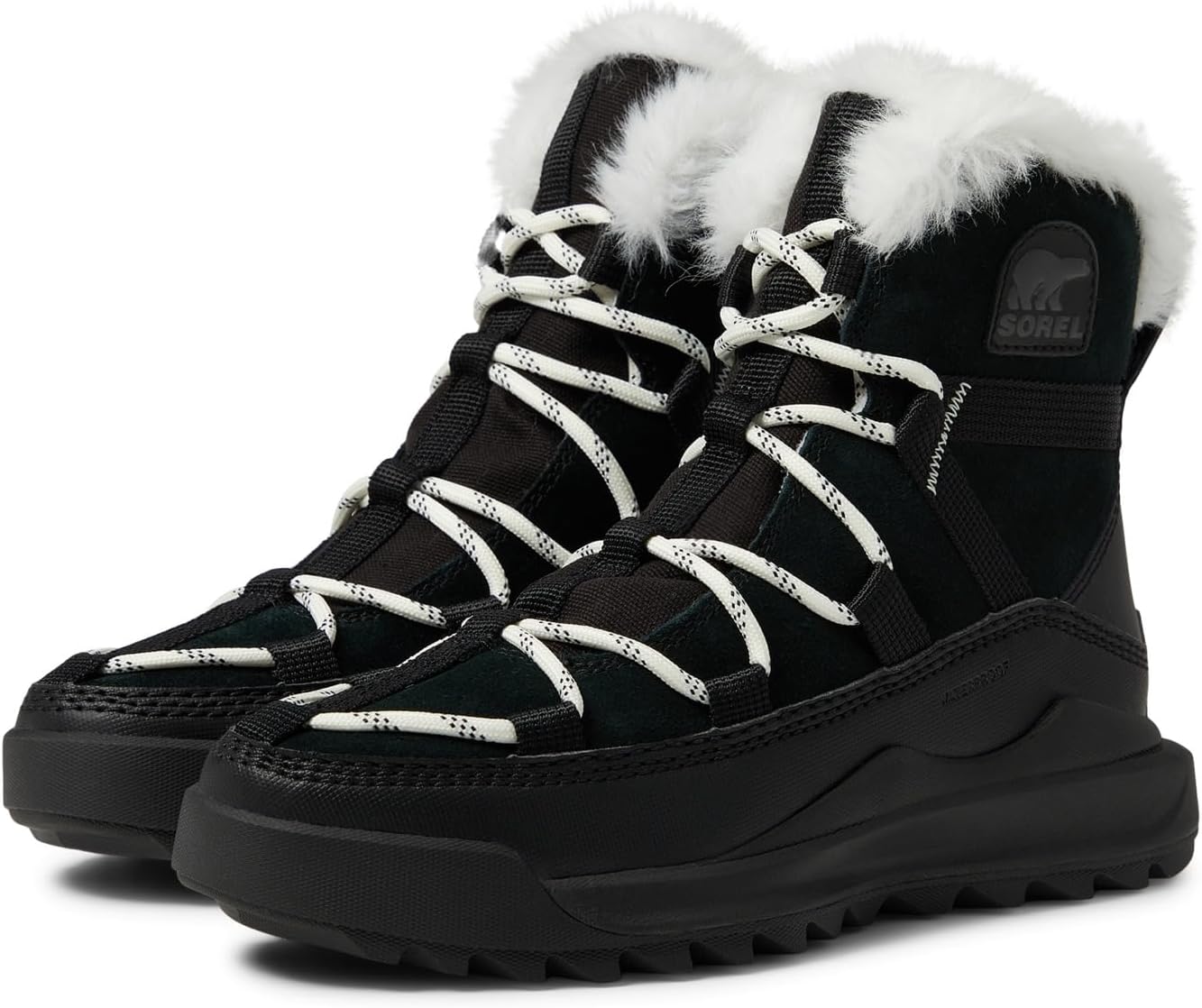 Зимние ботинки ONA RMX Glacy Waterproof SOREL, цвет Black/Sea Salt