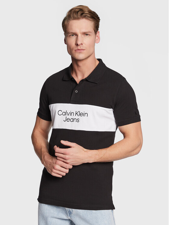 

Рубашка-поло узкого кроя Calvin Klein, черный