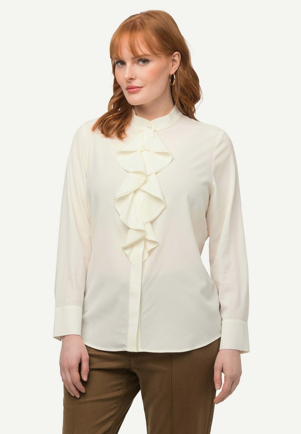 Рубашка Ulla Popken с длинными рукавами, белый