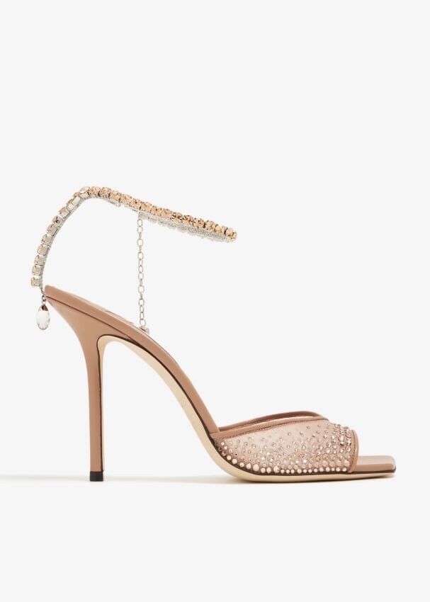 

Сандалии Jimmy Choo Saeda 100, бежевый