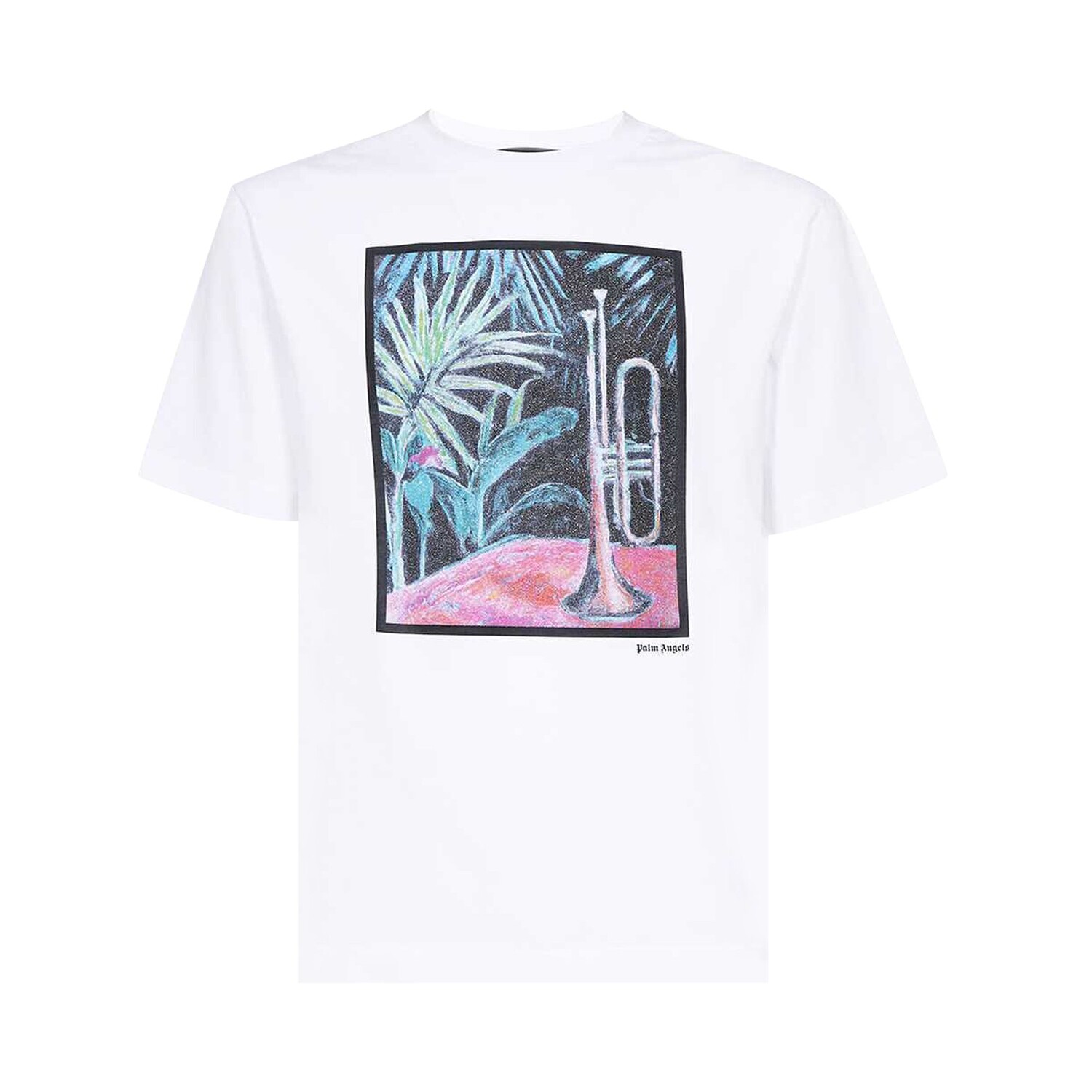 

Футболка Palm Angels, холст, масло, цвет Белый/Многоцветный