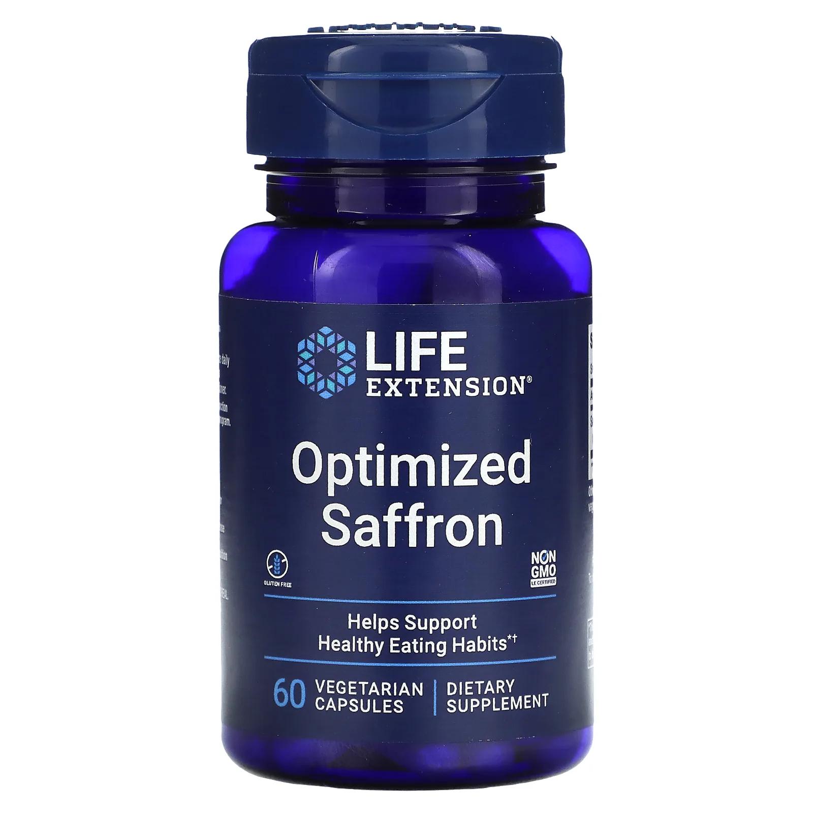 Life Extension Optimized Saffron with Satiereal 60 Vegetarian Capsules