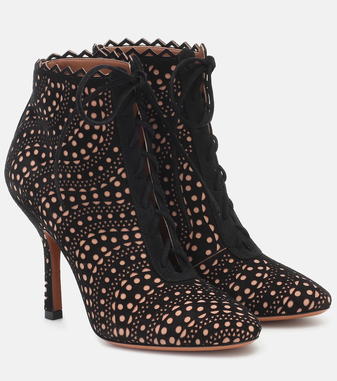 

Замшевые ботильоны Alaïa, черный