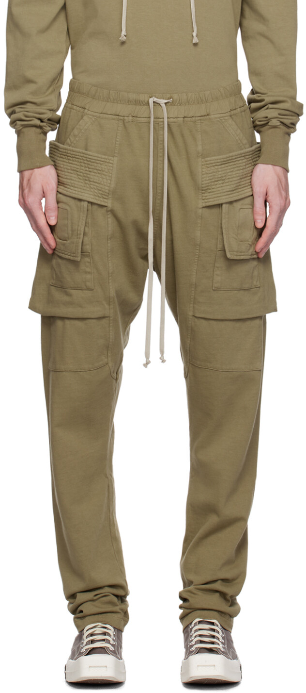 

Зеленые брюки-карго Creatch (бледные) Rick Owens DRKSHDW, Зеленый