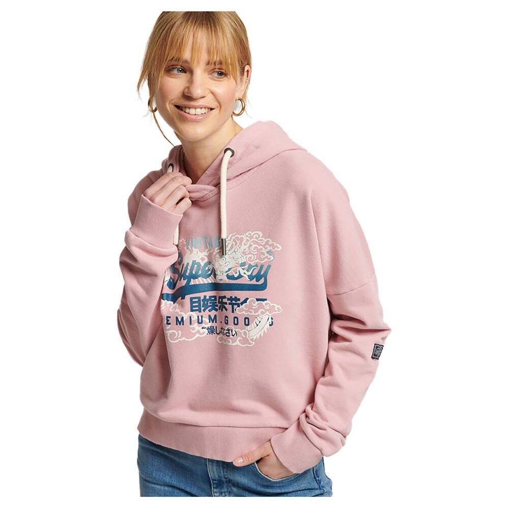 

Худи Superdry Vintage Vl Narrative Ub, розовый