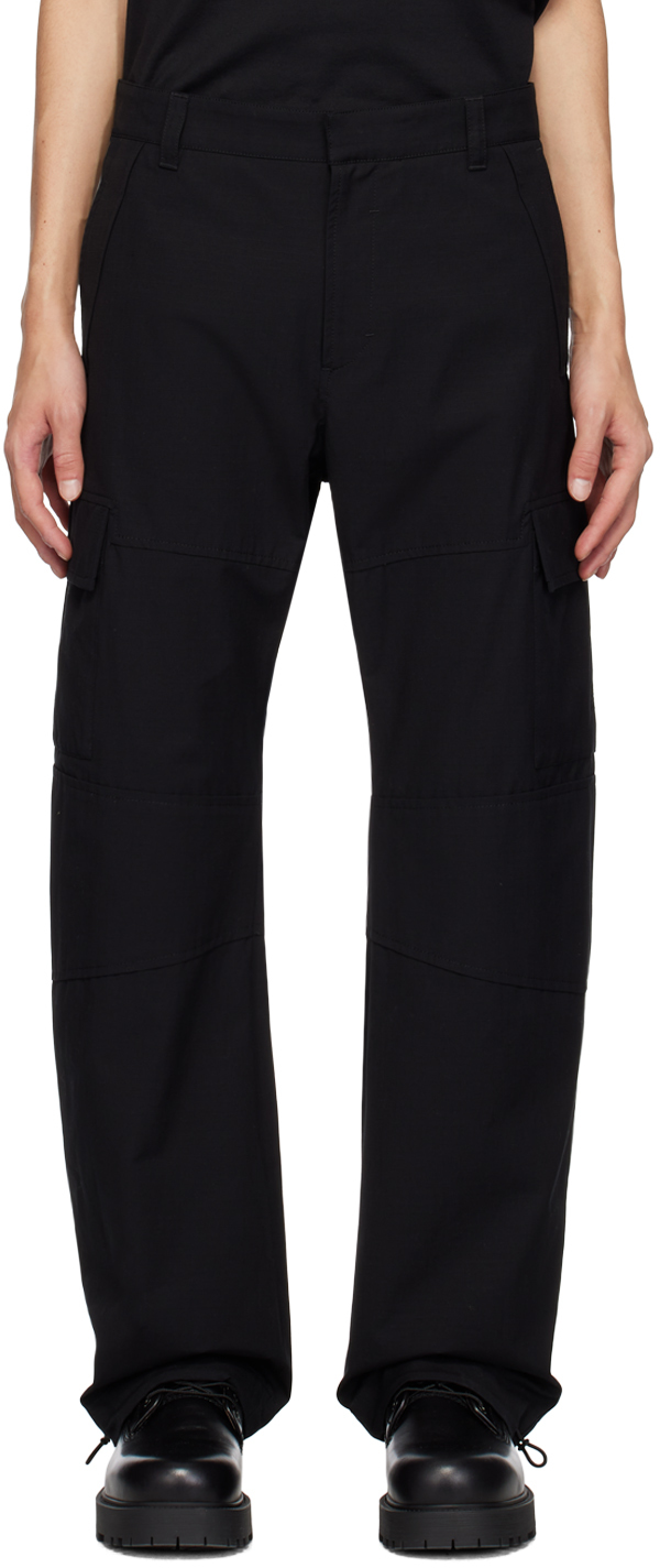 брюки карго размер m черный Черные брюки-карго с арками Givenchy