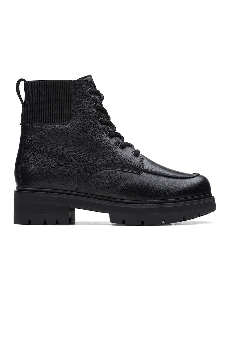 

Кожаные сапоги с текстилем Clarks, черный
