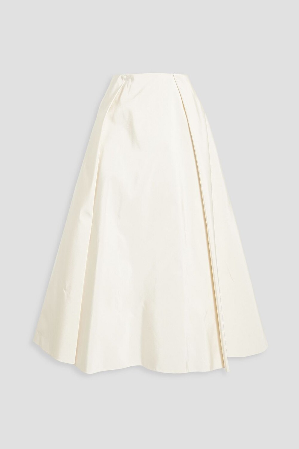 

Плиссированная юбка макси из шелкового фай CAROLINA HERRERA, белый