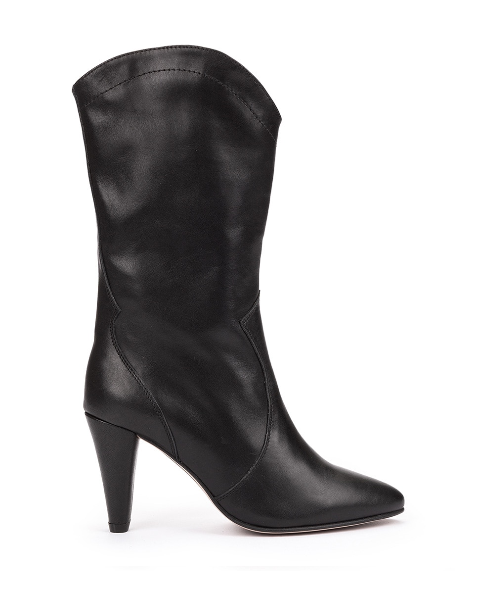 Женские кожаные ботинки на каблуке-воронке Pedro Miralles, черный