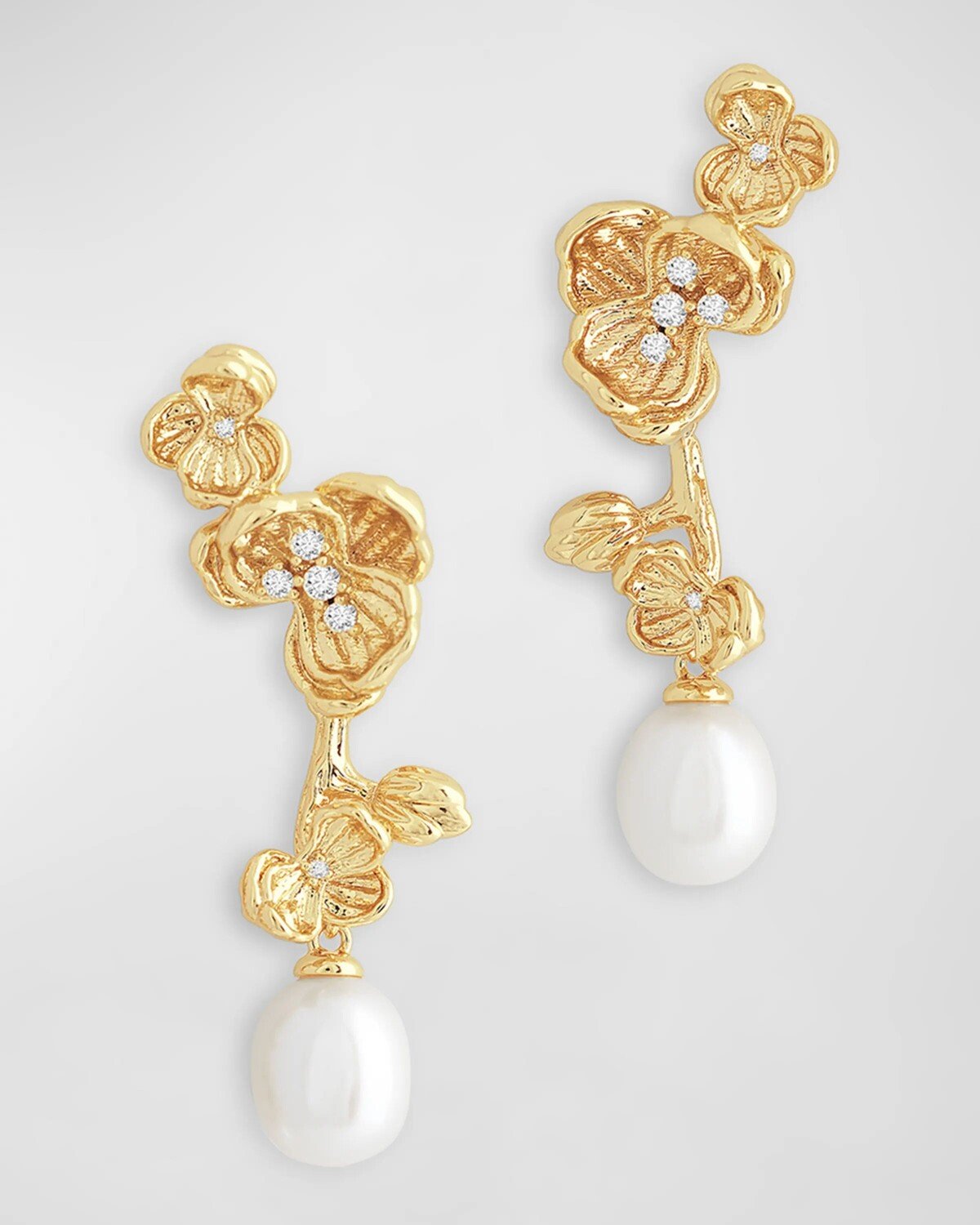 

Серьги-капли с жемчугом орхидеи Anabel Aram Jewelry, цвет Gold