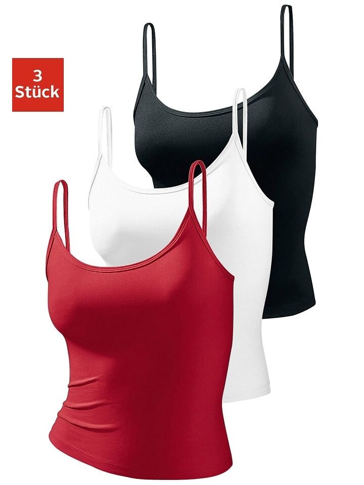 

Топ Vivance Active Spaghetti, цвет rot, schwarz, weiß