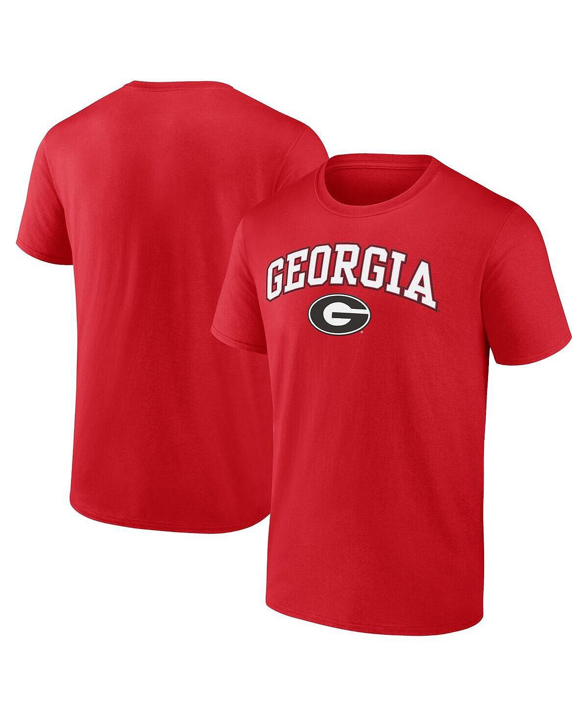 

Мужская красная футболка с логотипом Georgia Bulldogs Campus Fanatics