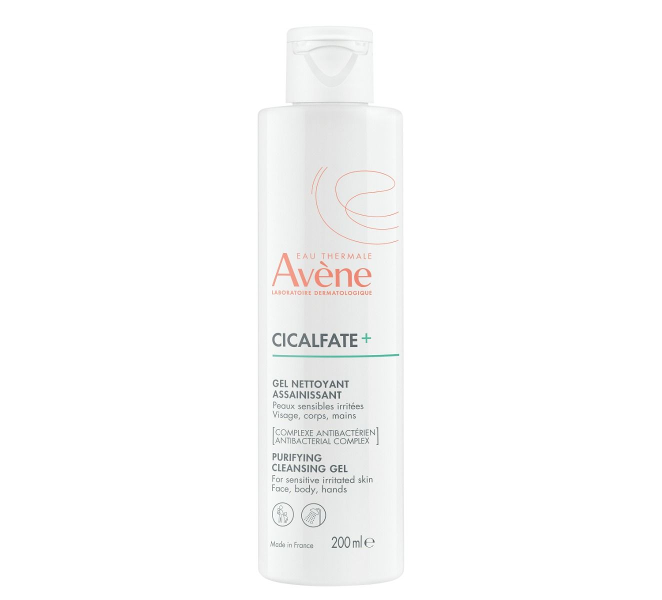 Avène Cicalfate+ гель для мытья тела и волос, 200 ml набор косметики eau thermale avène cicalfate sérum reparación intensa avene 30 ml