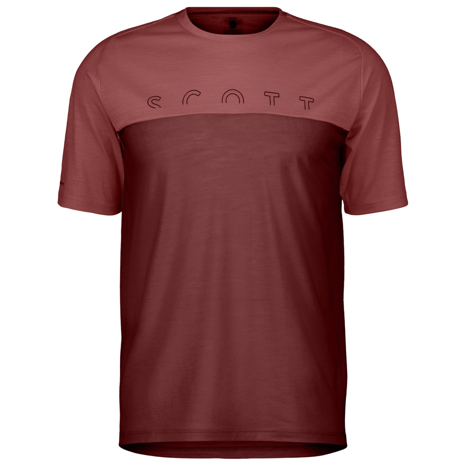 Рубашка из мериноса Scott Defined Merino S/S, цвет Dusk Red/Wood Red