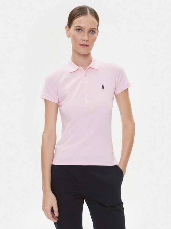 

Рубашка-поло узкого кроя Polo Ralph Lauren, розовый