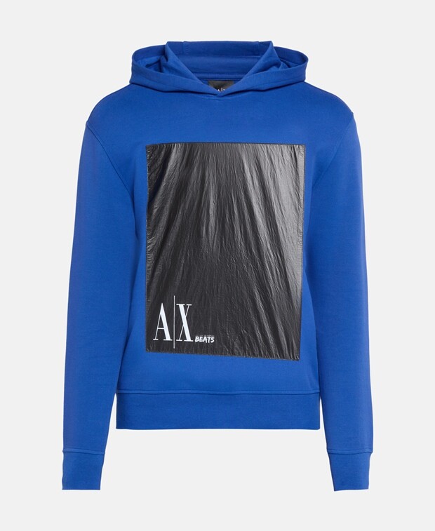 

Худи с капюшоном Armani Exchange, синий