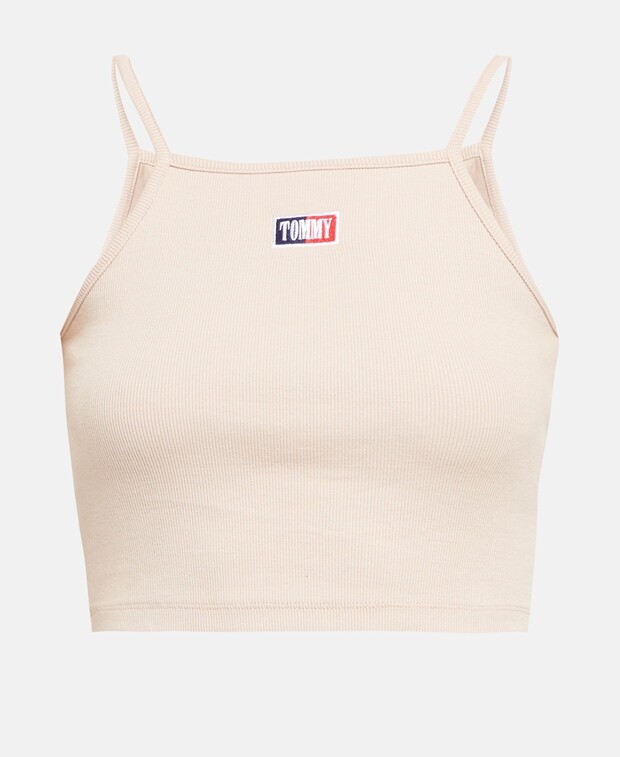 

Укороченный топ Tommy Hilfiger, песочный