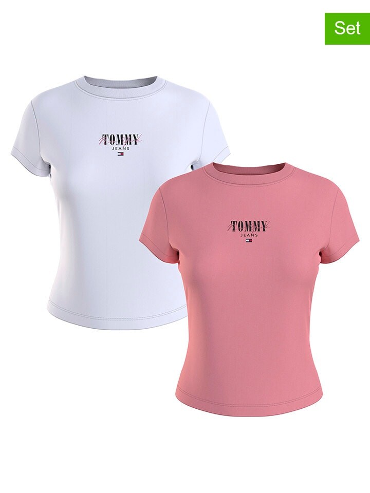 

Футболка Tommy Hilfiger s, цвет weiß/pink
