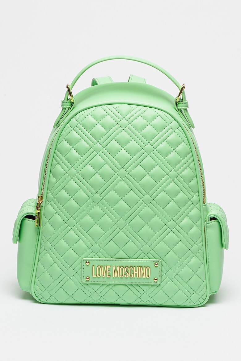 

Стеганый рюкзак из экокожи Love Moschino, зеленый