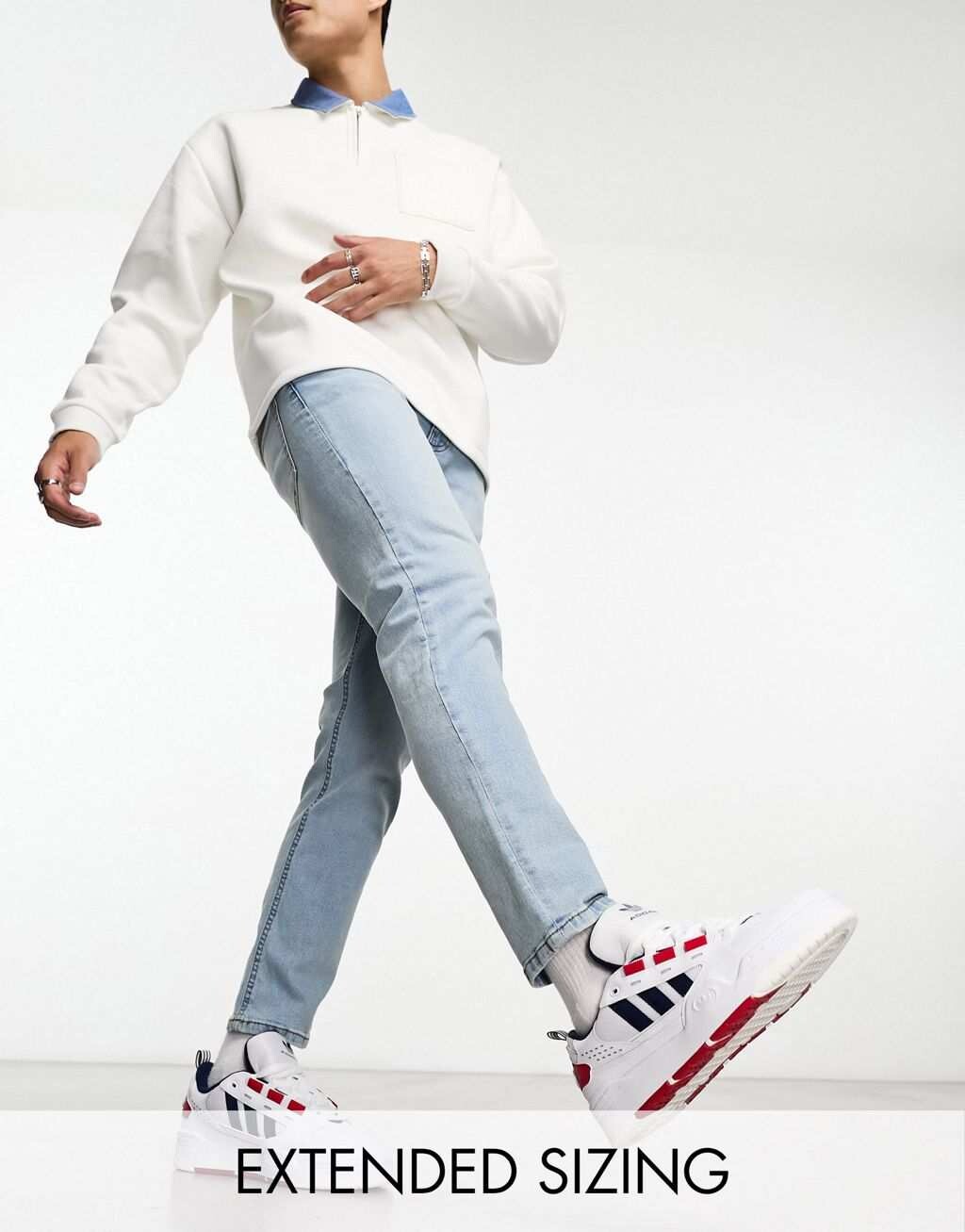

Голубые зауженные джинсы ASOS DESIGN