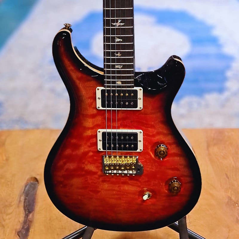 Электрогитара PRS Wood LIbrary Custom 24 Quilt 10-Top Blood Orange Smokeburst 0360483