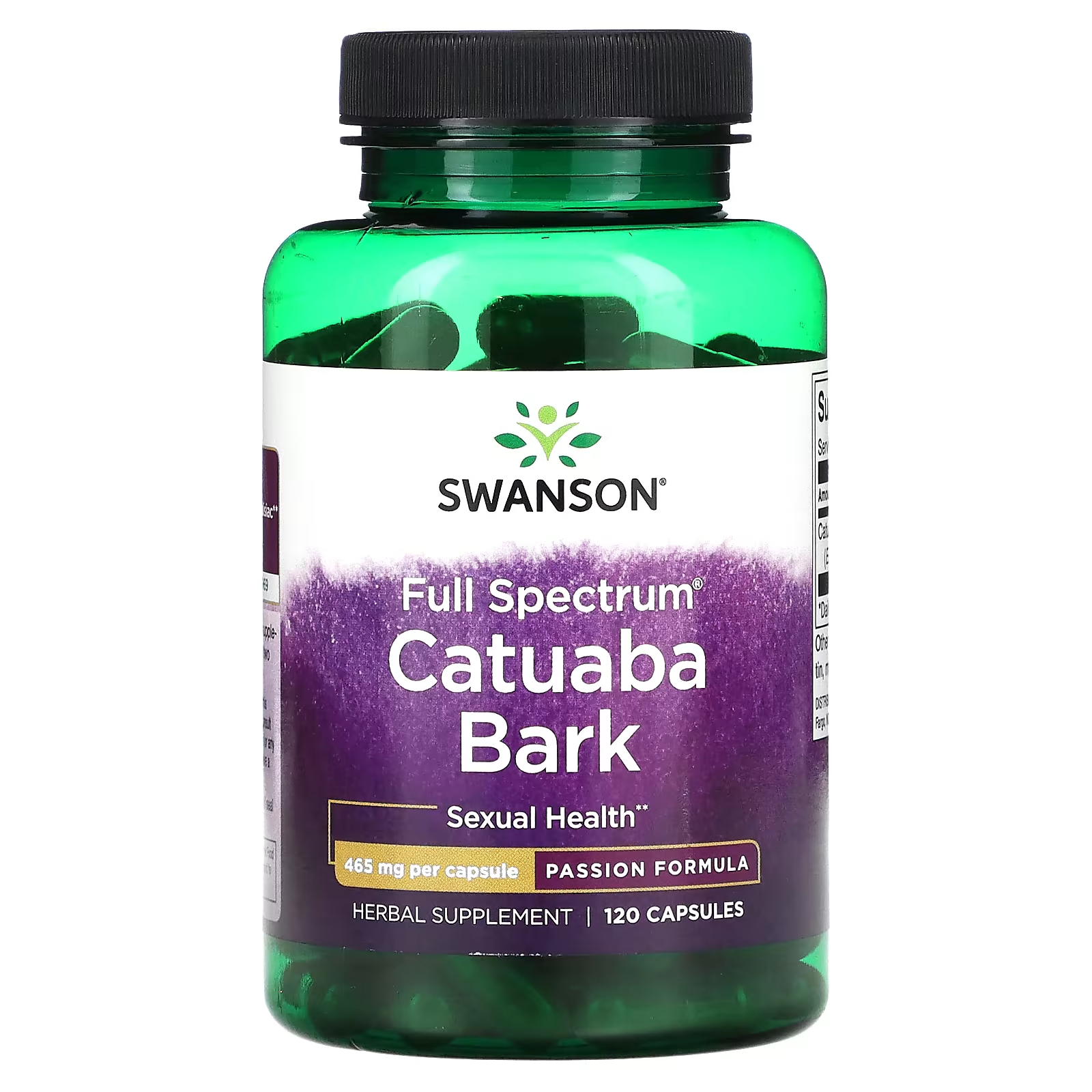 Растительная добавка Swanson Full Spectrum Catuaba Bark 465 мг, 120 капсул