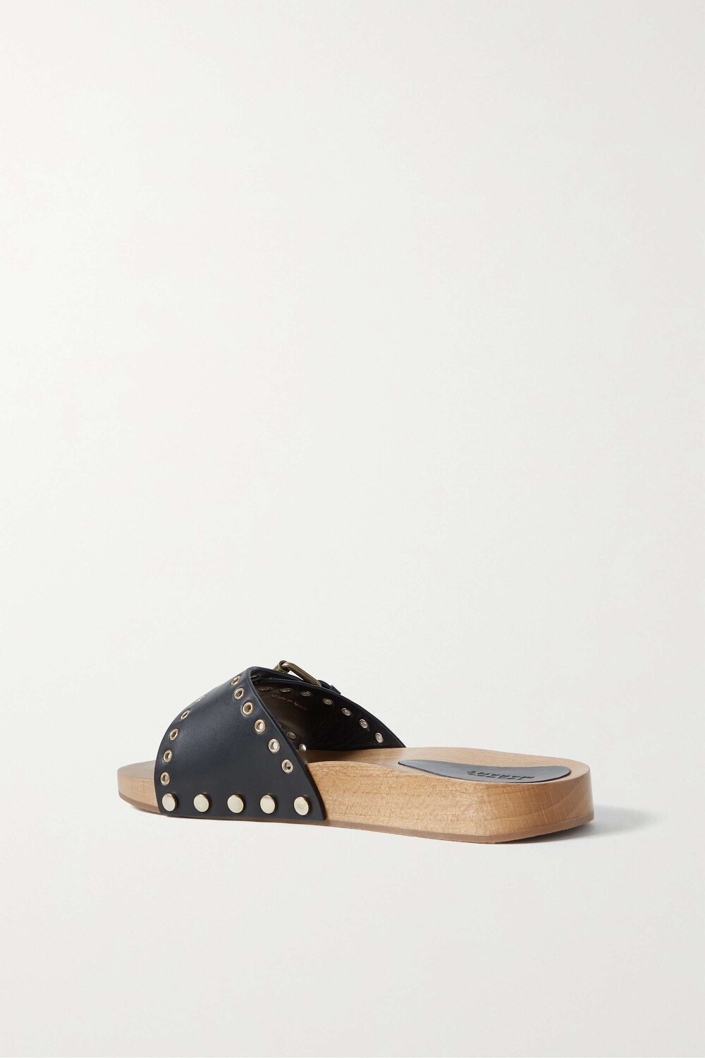 

ISABEL MARANT кожаные шлепанцы с декором Jaso, черный