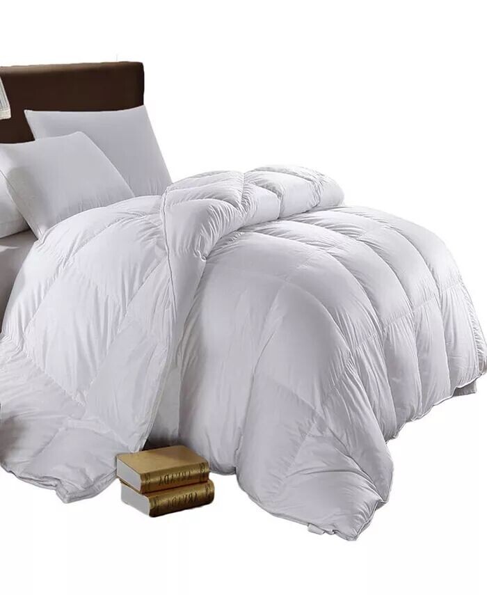 

750 Fill Power Большое одеяло на гусином пуху, Oversize King Egyptian Linens, белый