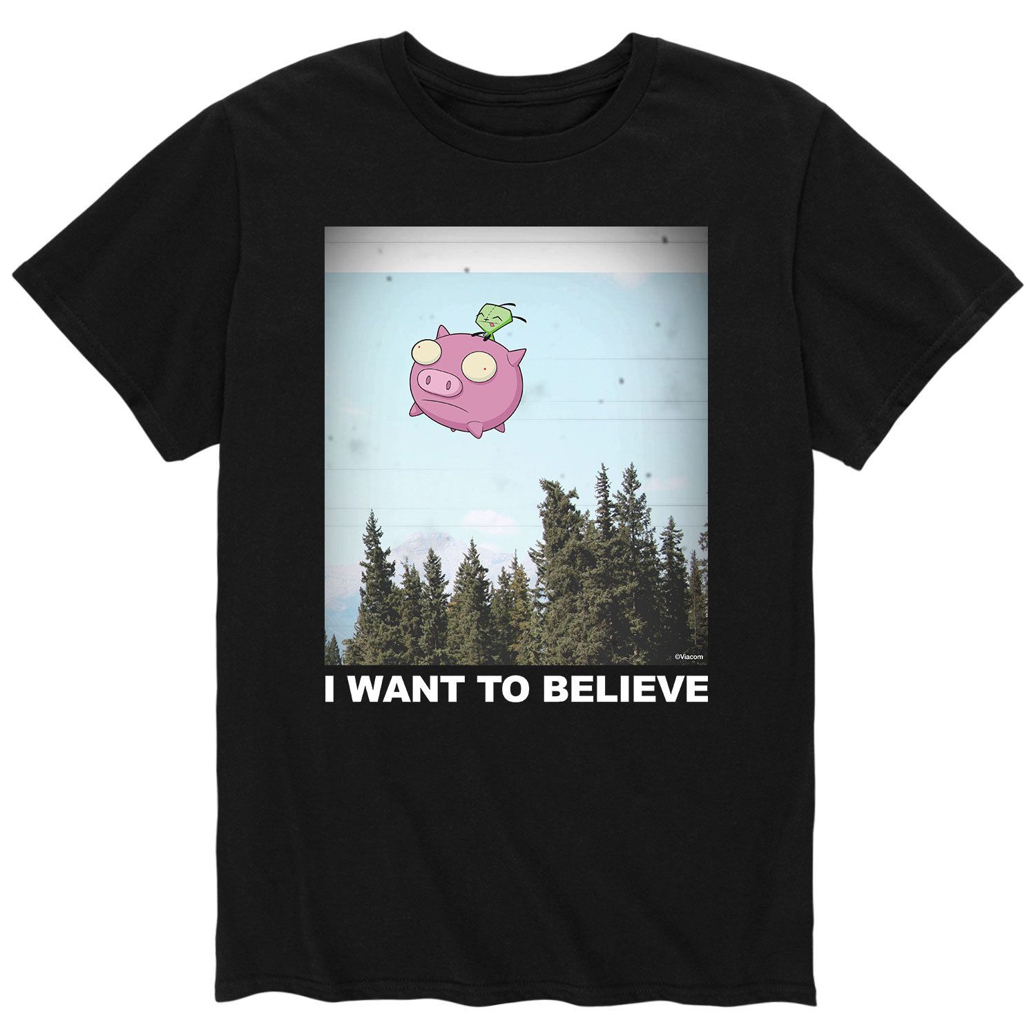 Мужская футболка Invader Zim Gir I Want To Believe Licensed Character мужская футболка i want to believe 2xl белый