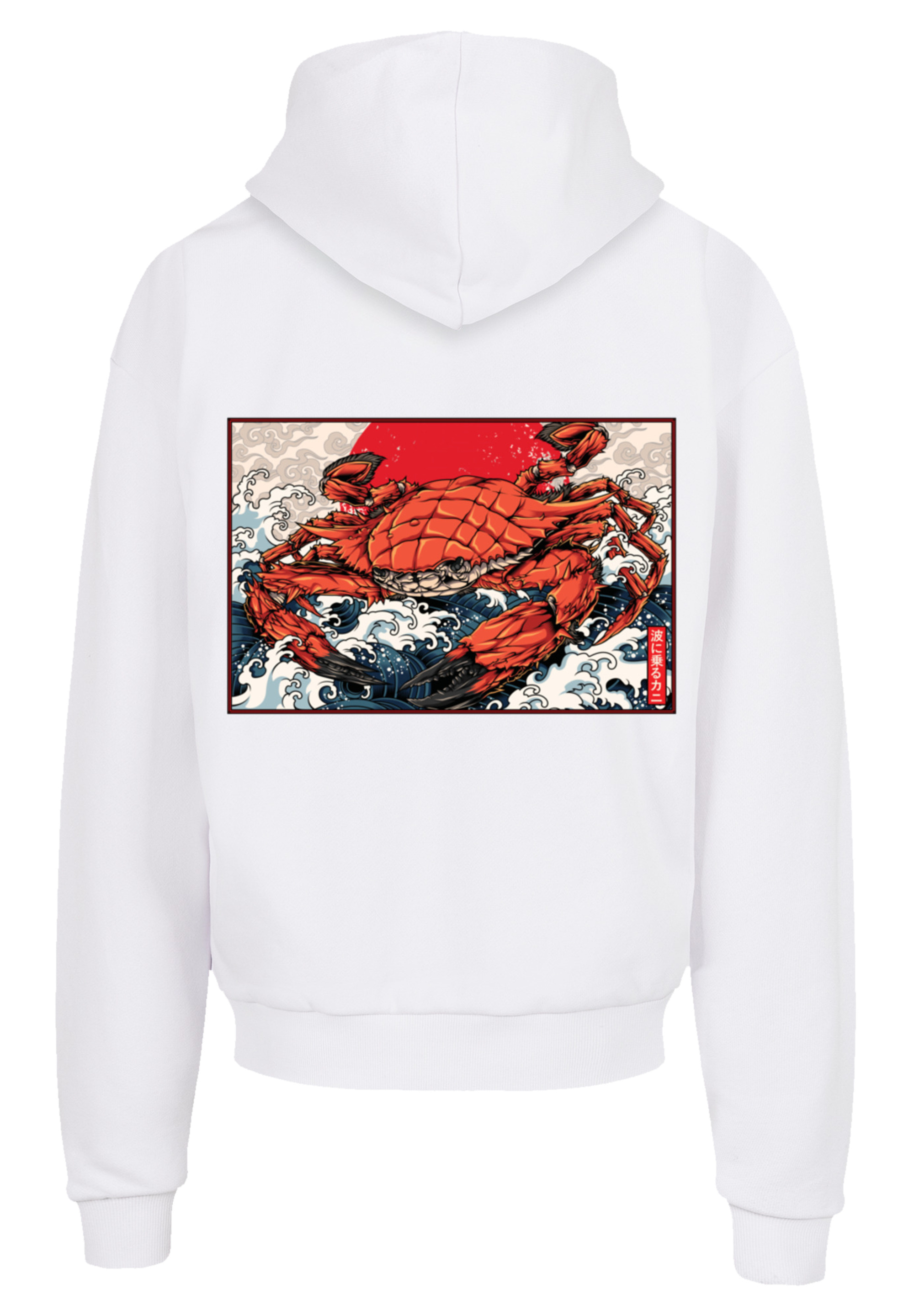 Пуловер F4NT4STIC Ultra Heavy Hoodie Crab Kanji Japan, белый