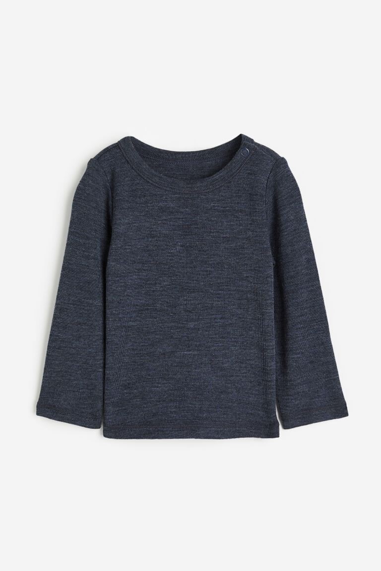

Шерстяной топ с длинными рукавами H&M