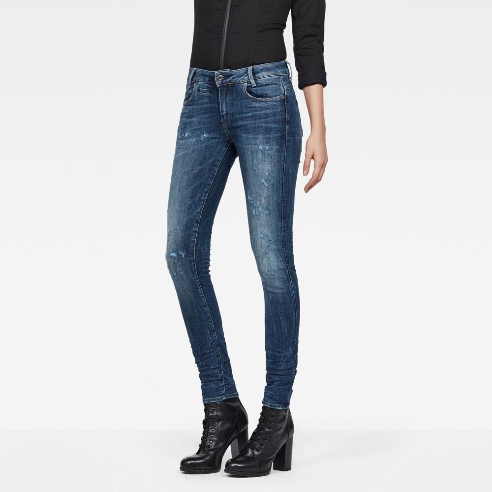 

Джинсы G-Star D-Staq 5 Pockets Mid Waist Skinny, синий