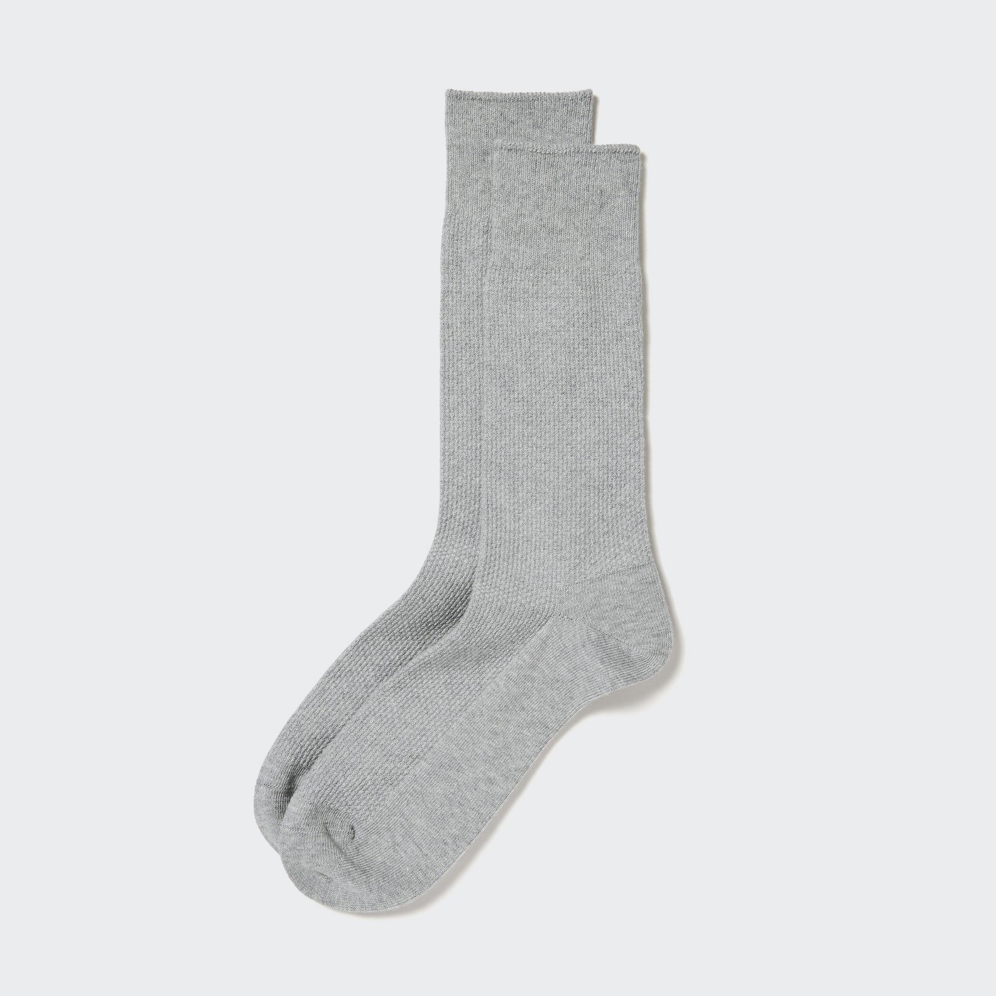 Хлопковые носки Supima Kanoko UNIQLO, серый хлопковые носки supima в ребрику uniqlo черный