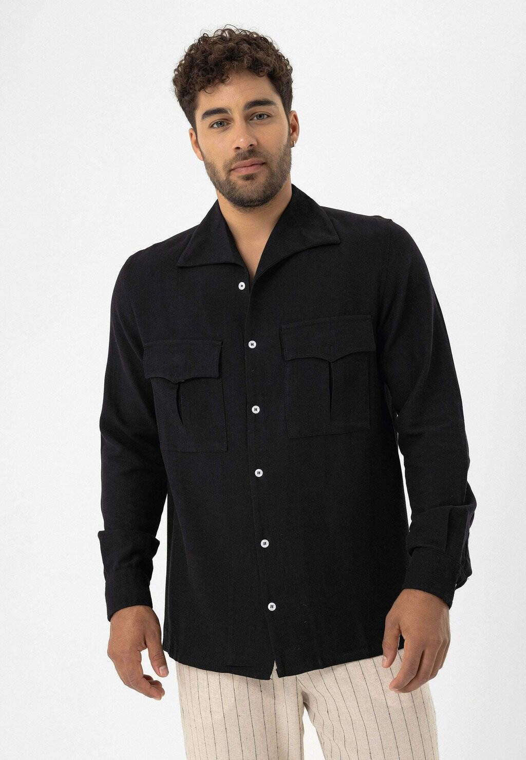 

Рубашка LONG SLEEVE COLLAR DETAILED dandalo, цвет black