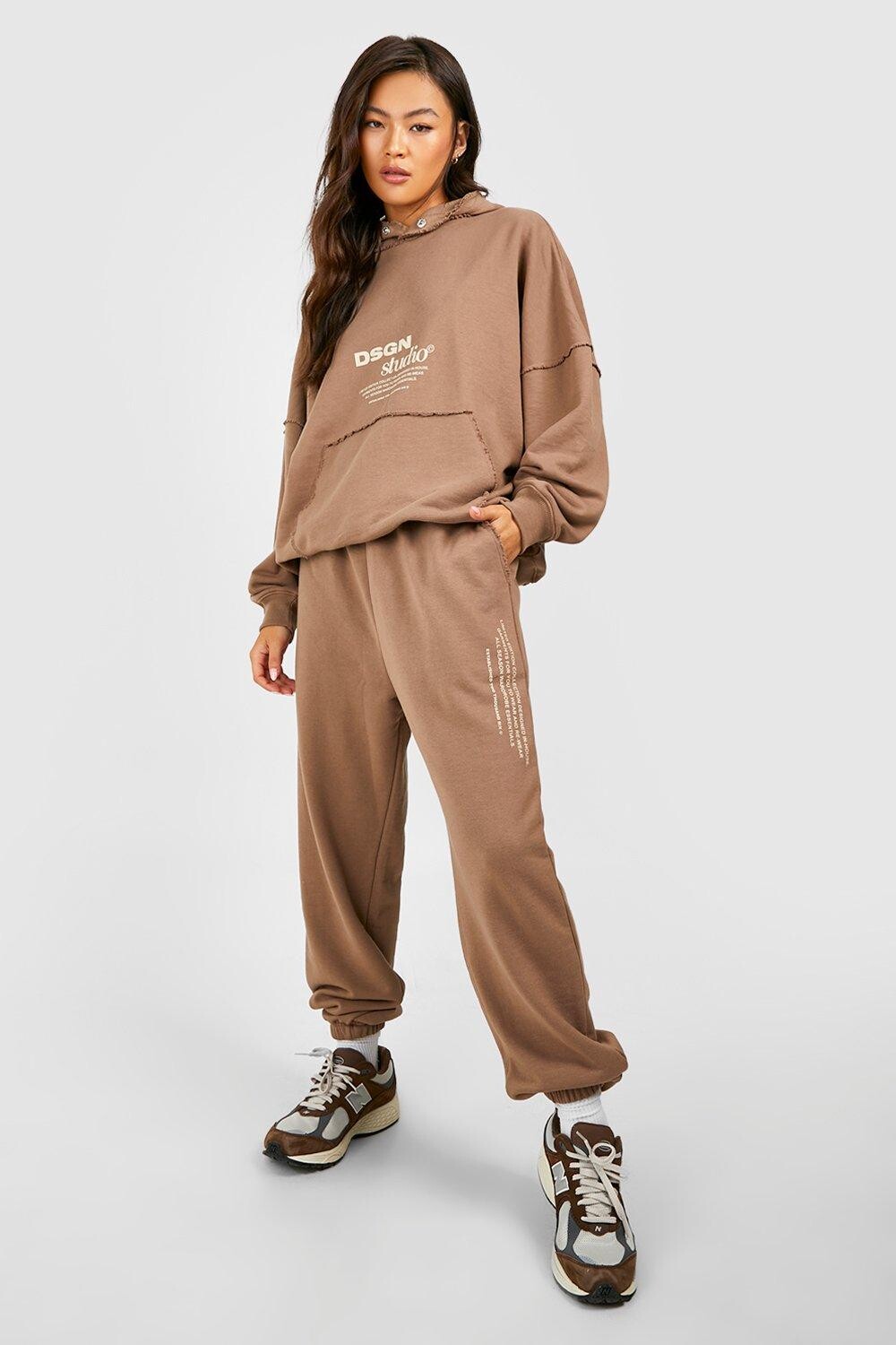 

Тяжелые джоггеры с петлевой спиной Boohoo, мокка