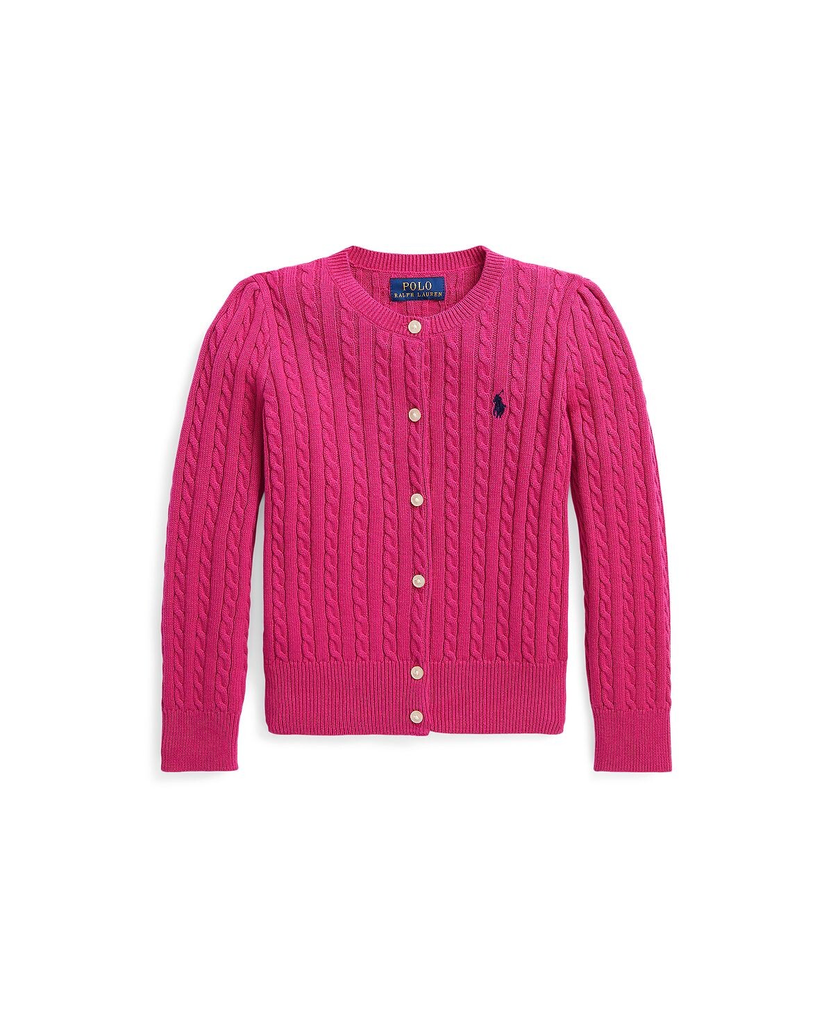 

Хлопковый кардиган с мини-косами для малышей и маленьких девочек Polo Ralph Lauren