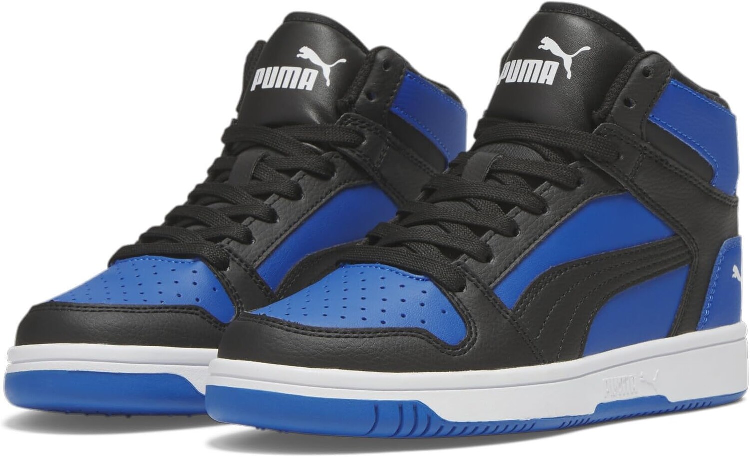 

Кроссовки PUMA Kids Puma Kids Rebound Layup Synthetic Leather Sneakers, цвет Puma Team Royal/Puma Black/Puma Black