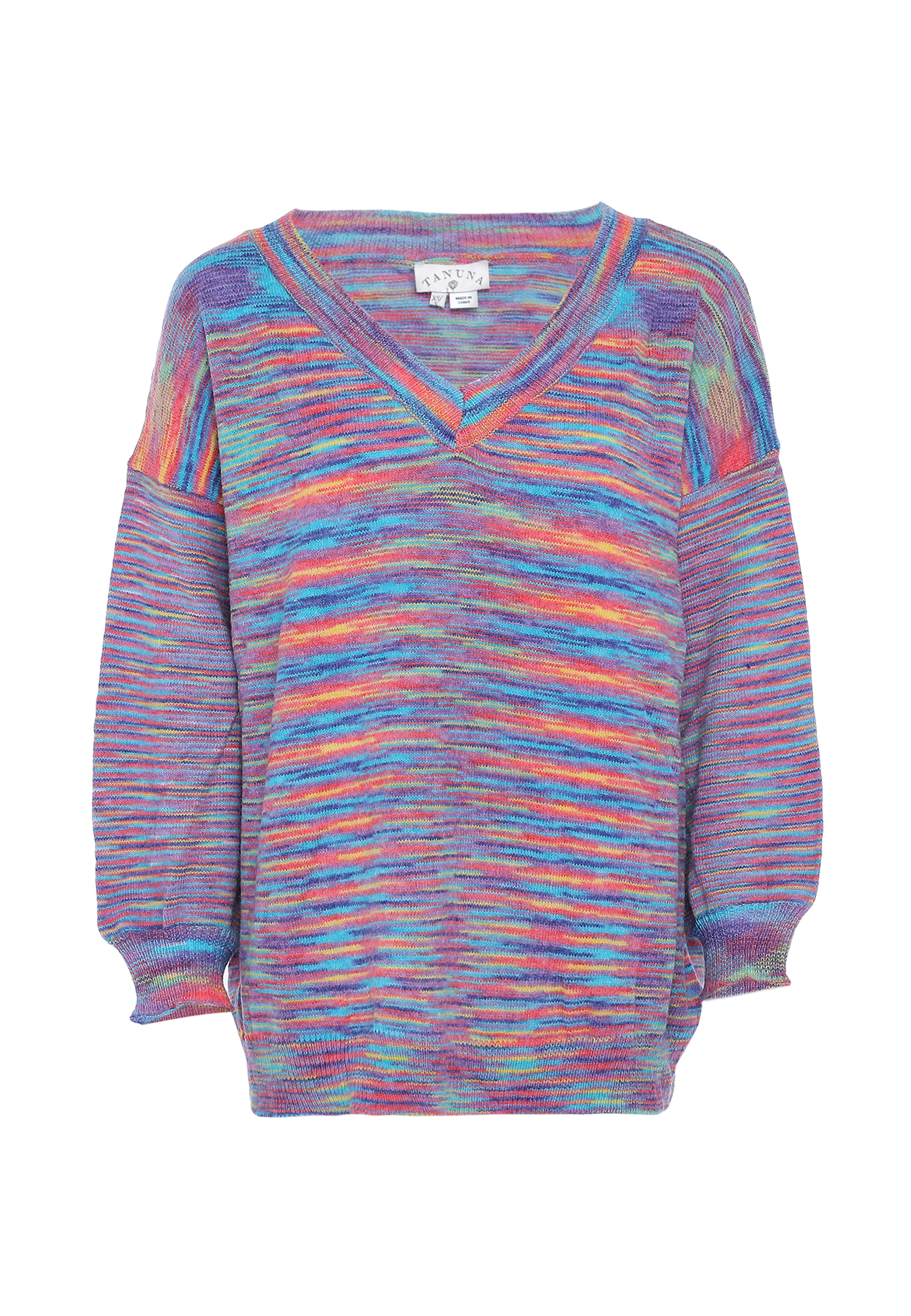 Свитер Tanuna Sweater, цвет LILA MEHRFARBIG свитер tanuna strick цвет wollweiss mehrfarbig