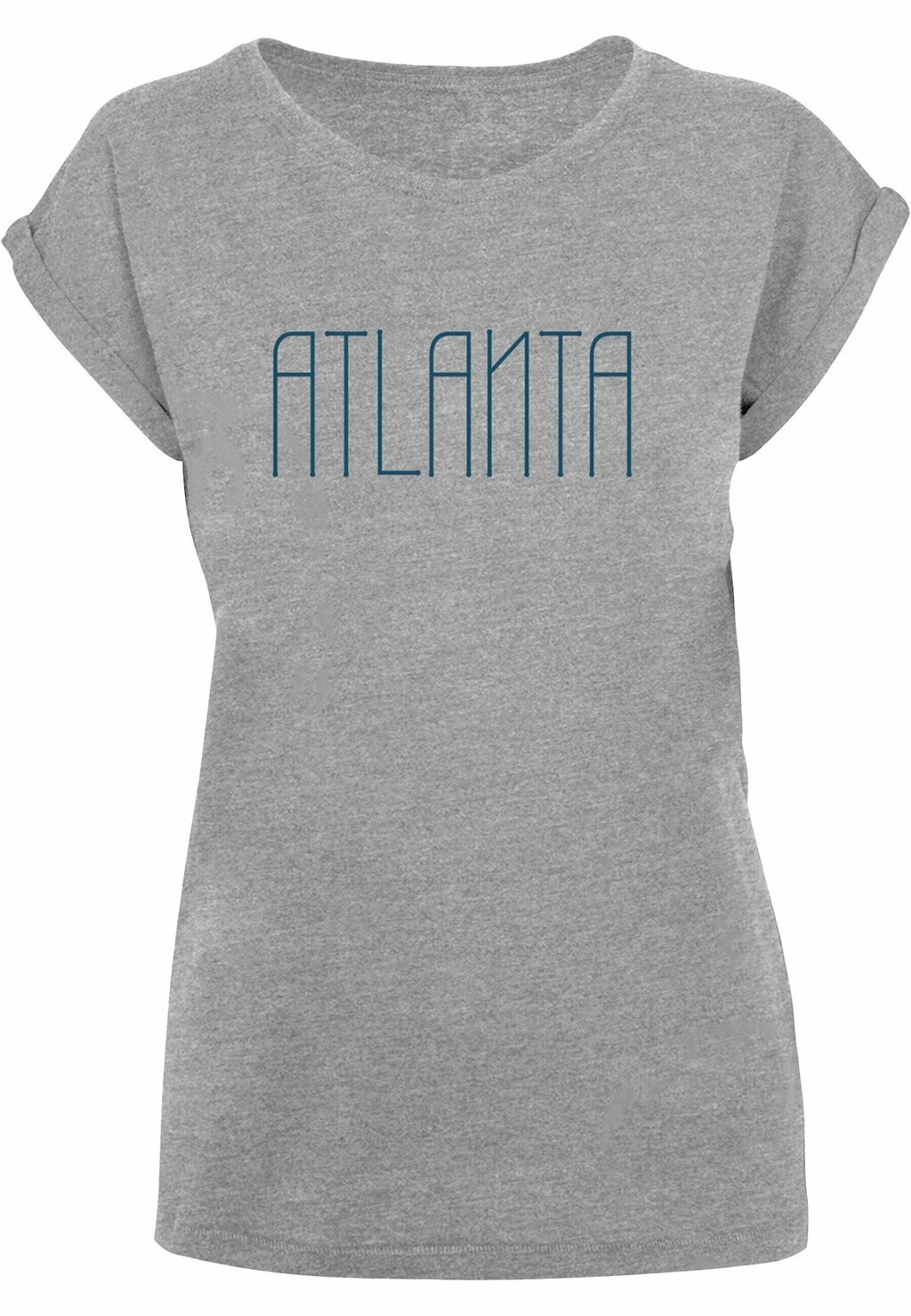 

Футболка с принтом ATLANTA EXTENDED SHOULDER TEE Merchcode, серый