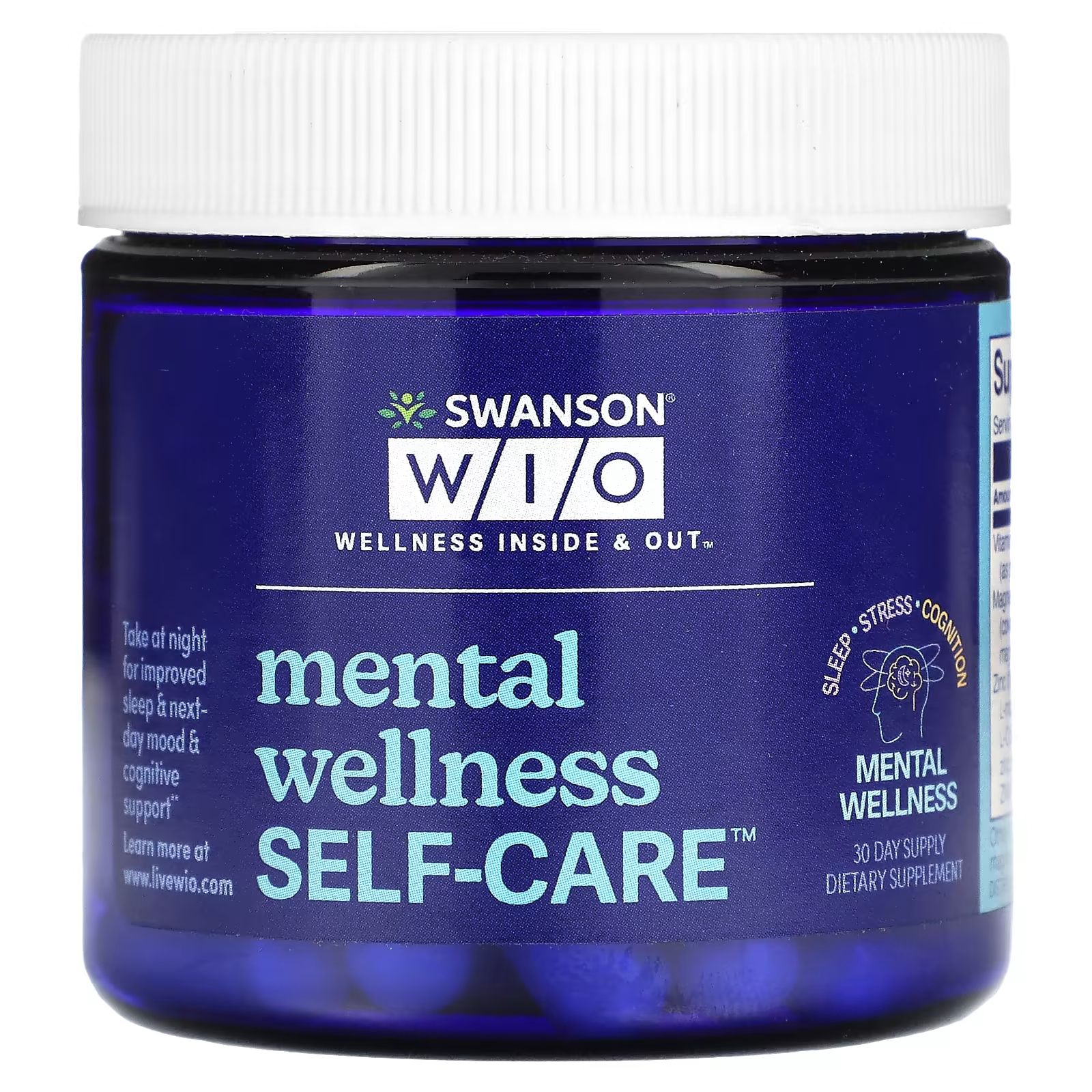 Пищевая добавка Swanson Wio Mental Wellness Self-Care, 30 капсул swanson wio big brain energy 30 капсул