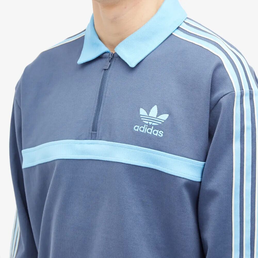 

Adidas Толстовка с воротником, синий