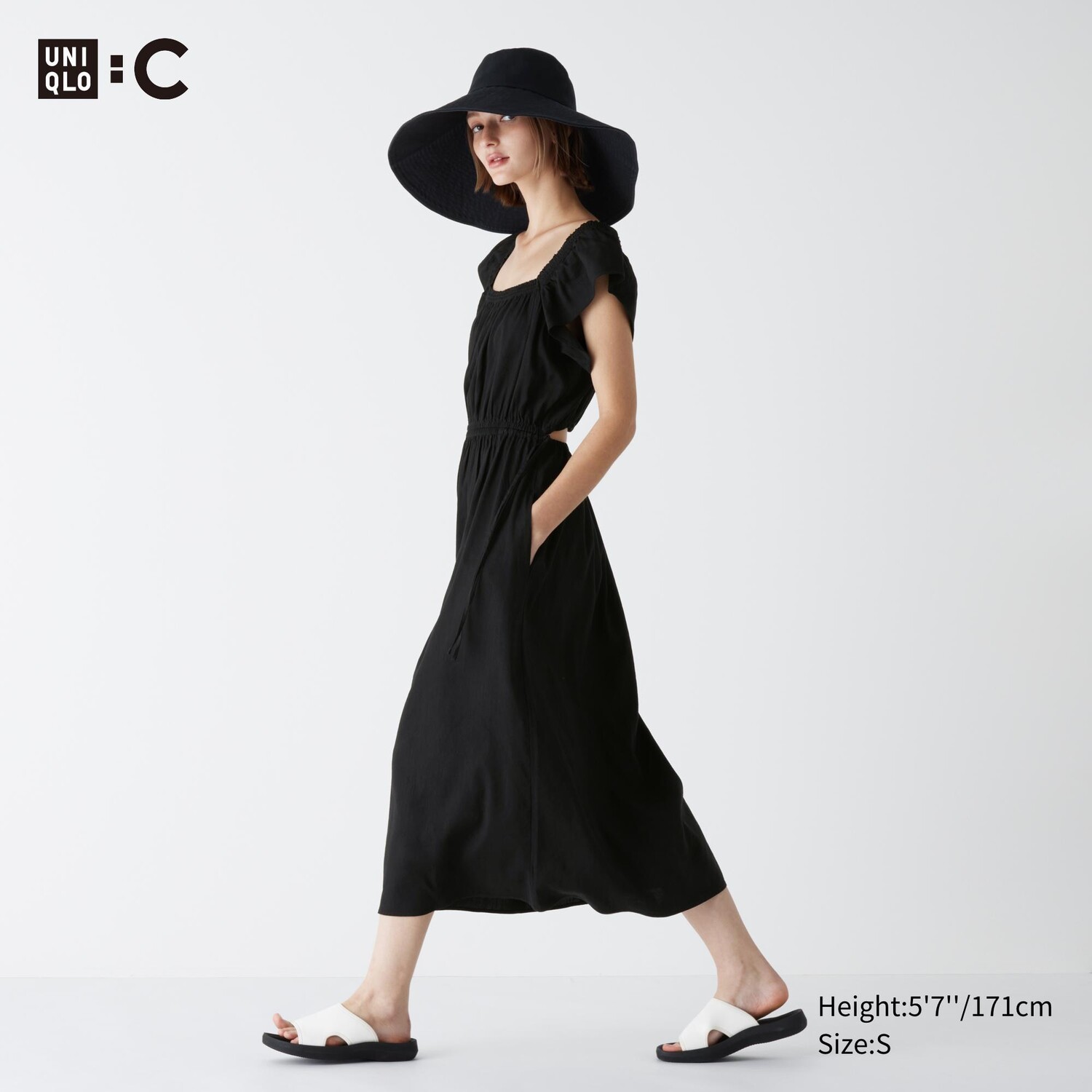 

Платье с открытой спиной UNIQLO, черный