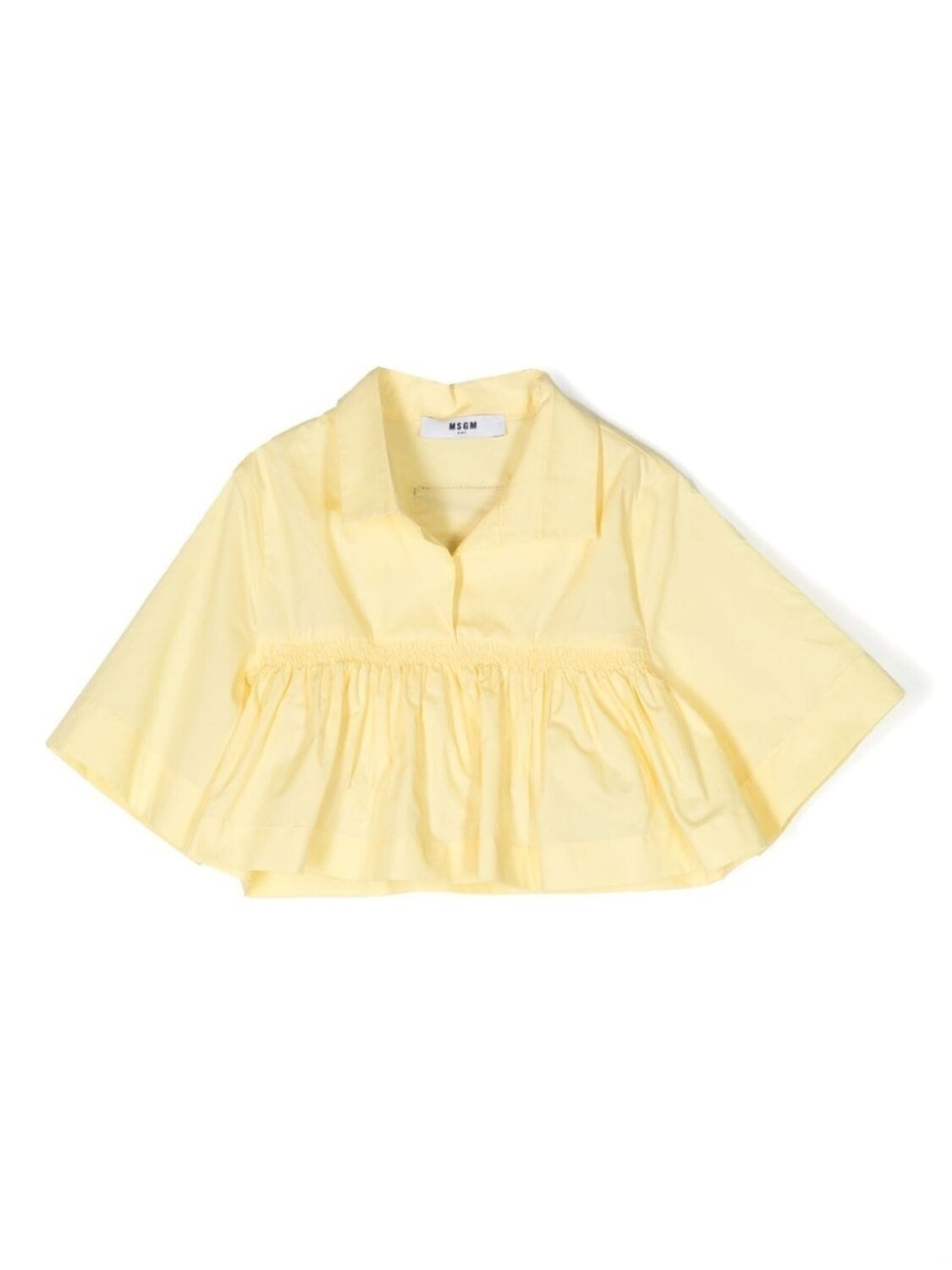 

MSGM Kids топ с оборками, желтый