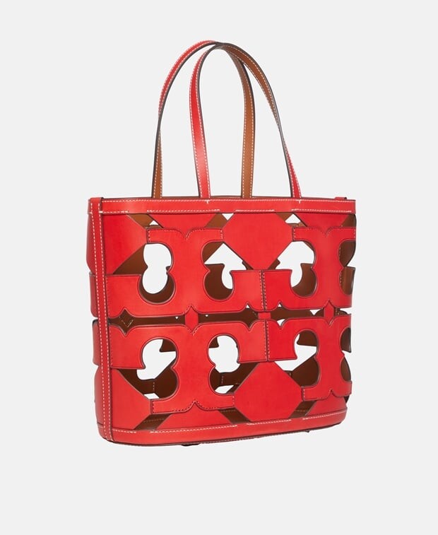 

Кожаная сумка-тоут Tory Burch, красный