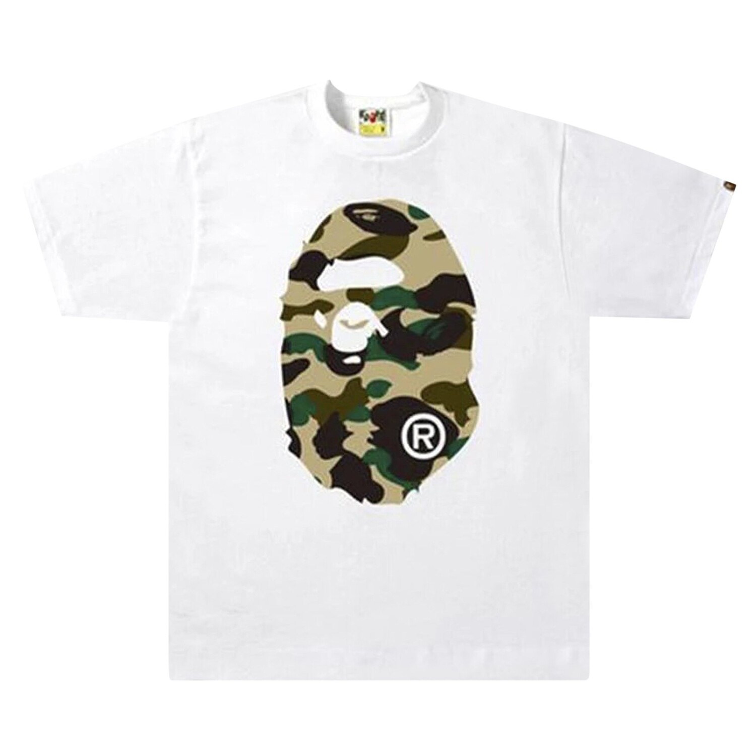 

Футболка BAPE 1st Camo с изображением головы большой обезьяны, белая, Белый