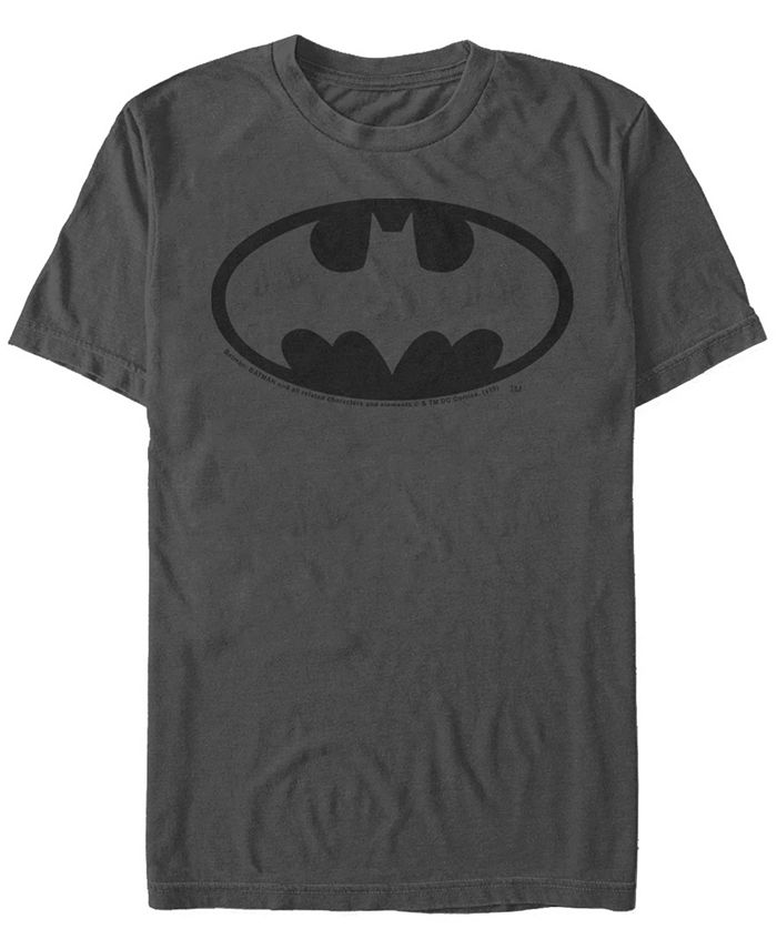 Мужская футболка с коротким рукавом и простым контурным логотипом DC Batman Fifth Sun, серый мужская футболка с коротким рукавом batman haha clown fifth sun