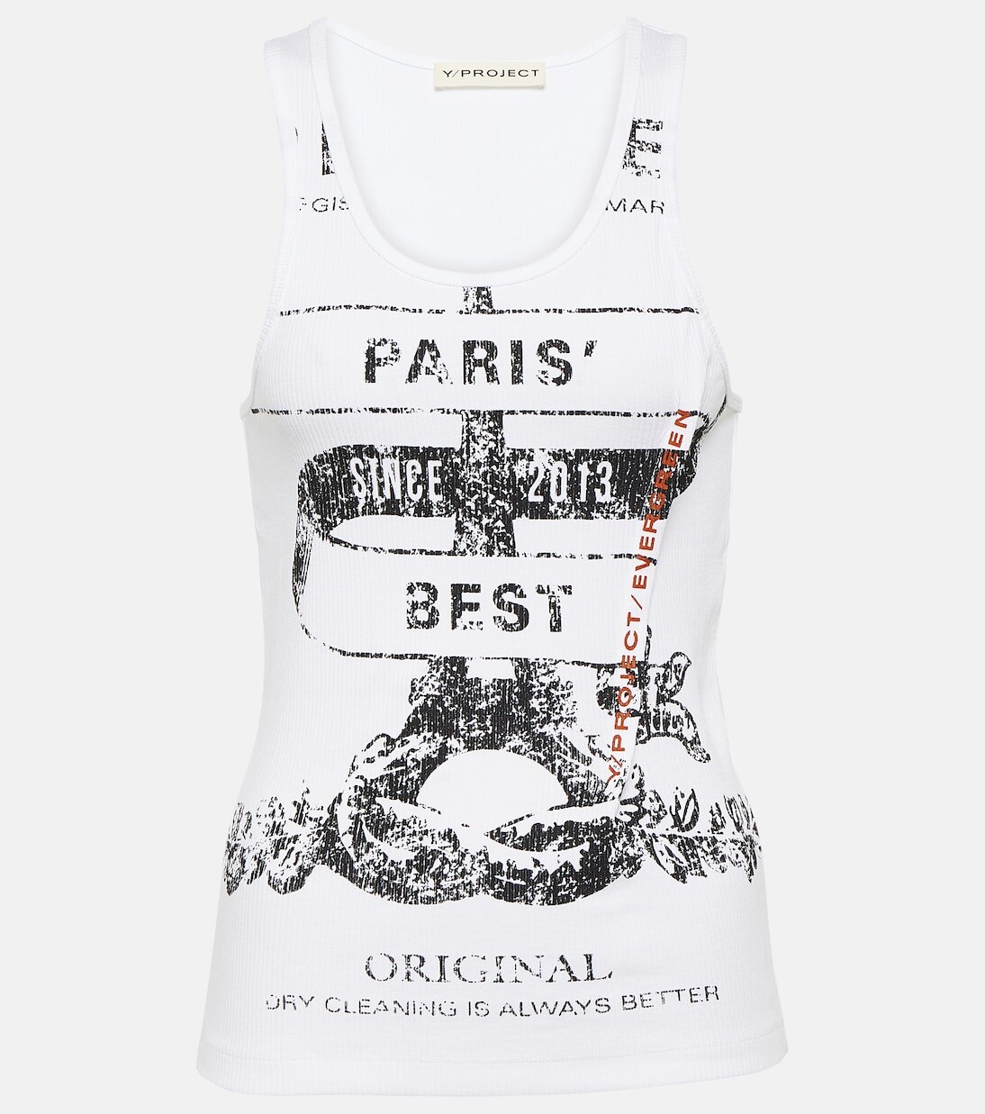

Топ из хлопка Evergreen Paris' Best Y/Project, белый