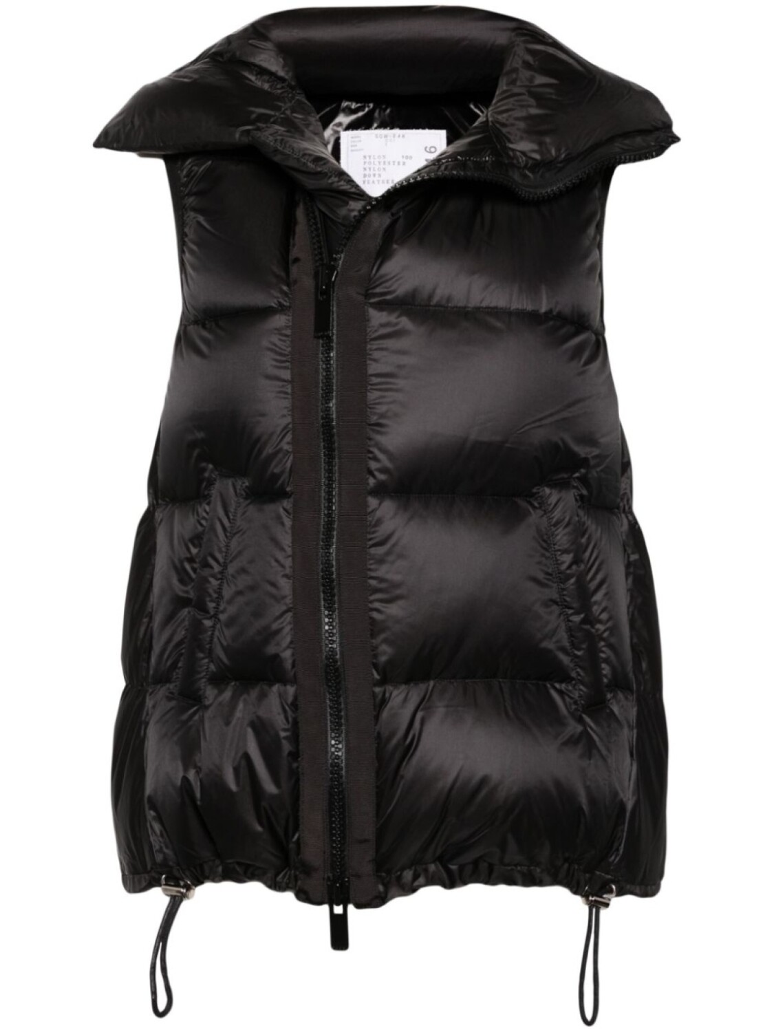 

Sacai смещенный от центра утепленный жилет, черный
