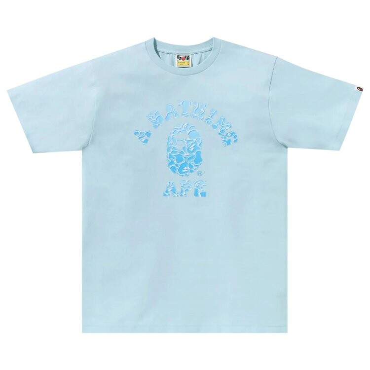 

Футболка BAPE ABC Sea Surface Camo College Tee, цвет Sax