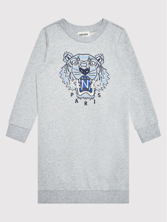 

Платье на каждый день, стандартного кроя Kenzo Kids, серый